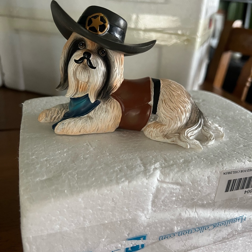 Hamilton Collection Shitzuh dog.